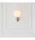 Columbia 1 Light Wall Light Polished Nickel Plate with Matt Opal Glass Shade E14-4