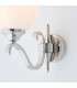 Columbia 1 Light Wall Light Polished Nickel Plate with Matt Opal Glass Shade E14-5