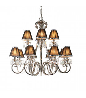 Oksana 12 Light Multi Arm Chandelier Polished Nickel Plate Finish E14-1