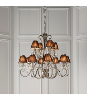 Oksana 12 Light Multi Arm Chandelier Polished Nickel Plate Finish E14-2