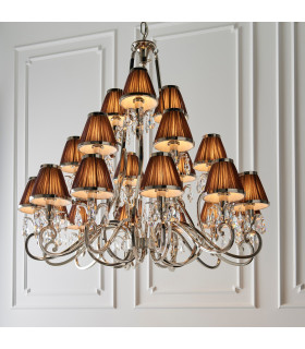 Oksana 21 Light Multi Arm Chandelier Polished Nickel Plate Finish E14-2