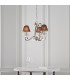 Oksana 3 Light Multi Arm Ceiling Pendant Chandelier Polished Nickel E14-4