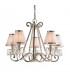 Oksana 5 Light Multi Arm Ceiling Pendant Chandelier Polished Nickel E14-1