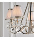 Oksana 5 Light Multi Arm Ceiling Pendant Chandelier Polished Nickel E14-5