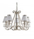 Oksana 5 Light Multi Arm Ceiling Pendant Chandelier Polished Nickel E14-7