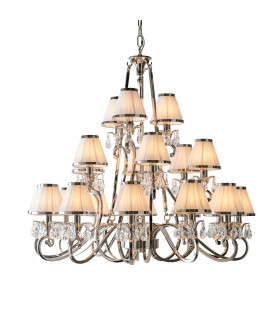Oksana 21 Light Multi Arm Chandelier Polished Nickel Plate Finish E14-1