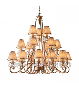 Oksana 21 Light Multi Arm Chandelier Antique Brass Finish E14-1