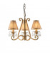 Oksana 3 Light Multi Arm Ceiling Pendant Chandelier Antique Brass E14-1