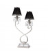 Oksana 2 Light Twin Table Lamp Polished Nickel Plate with Black Shades E14-7