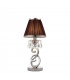 Oksana 1 Light Small Table Lamp Polished Nickel with Black Shade E14-1