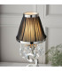 Oksana 1 Light Small Table Lamp Polished Nickel with Black Shade E14-4