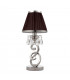 Oksana 1 Light Small Table Lamp Polished Nickel with Black Shade E14-7