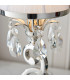 Oksana 1 Light Small Table Lamp Polished Nickel with White Shade E14-4