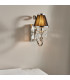 Oksana 1 Light Indoor Candle Wall Light Polished Nickel Plate with Black Shade E14-3