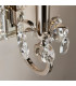 Oksana 1 Light Indoor Candle Wall Light Polished Nickel Plate with Black Shade E14-5