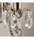 Oksana 1 Light Indoor Candle Wall Light Polished Nickel Plate with Black Shade E14-6