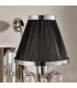 Oksana 1 Light Indoor Candle Wall Light Polished Nickel Plate with Black Shade E14-7