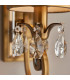 Oksana 1 Light Indoor Candle Wall Light Antique Brass with Beige Shade E14-6