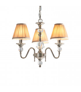Polina 3 Light Multi Arm Ceiling Pendant Chandelier Polished Nickel E14-1