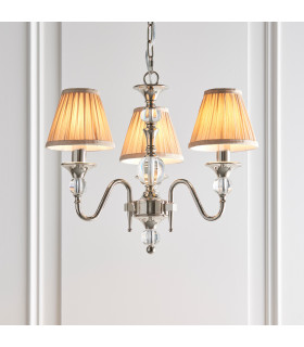 Polina 3 Light Multi Arm Ceiling Pendant Chandelier Polished Nickel E14-2