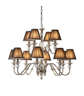 Polina 12 Light Multi Arm Chandelier Polished Nickel Plate Finish E14-1