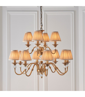 Polina 12 Light Multi Arm Chandelier Antique Brass Finish E14-2