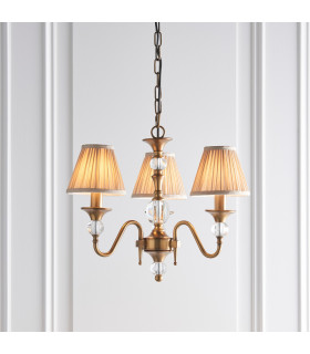 Polina 3 Light Multi Arm Ceiling Pendant Chandelier Antique Brass E14-2