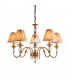 Polina 5 Light Multi Arm Ceiling Pendant Chandelier Antique Brass E14-1
