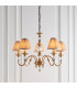 Polina 5 Light Multi Arm Ceiling Pendant Chandelier Antique Brass E14-2