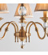 Polina 5 Light Multi Arm Ceiling Pendant Chandelier Antique Brass E14-6