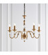 Polina 5 Light Multi Arm Ceiling Pendant Chandelier Antique Brass E14-7