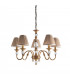 Polina 5 Light Multi Arm Ceiling Pendant Chandelier Antique Brass E14-8