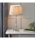 Polina 1 Light Medium Table Lamp Polished Nickel Plate with Beige Shade E14-2