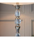 Polina 1 Light Medium Table Lamp Polished Nickel Plate with Beige Shade E14-3