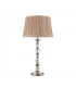 Polina 1 Light Medium Table Lamp Polished Nickel Plate with Beige Shade E14-6
