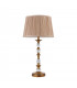 Polina 1 Light Medium Table Lamp Antique Brass with Beige Shade E14-6