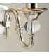 Polina 1 Light Indoor Candle Wall Light Polished Nickel Plate with Black Shade E14-4