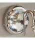 Polina 1 Light Indoor Candle Wall Light Polished Nickel Plate with Black Shade E14-6