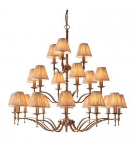Stanford 21 Light Multi Arm Chandelier Antique Brass Finish E14-1