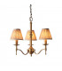Stanford 3 Light Multi Arm Ceiling Pendant Chandelier Antique Brass E14-1