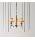 Stanford 3 Light Multi Arm Ceiling Pendant Chandelier Antique Brass E14-2