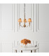 Stanford 3 Light Multi Arm Ceiling Pendant Chandelier Antique Brass E14-4