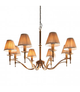 Stanford 8 Light Multi Arm Chandelier Antique Brass Finish E14-1