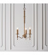Stanford 3 Light Multi Arm Ceiling Pendant Chandelier Antique Brass E14-8