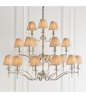 Stanford 21 Light Multi Arm Chandelier Polished Nickel Plate Finish E14-2