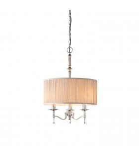 Stanford 3 Light Multi Arm Ceiling Pendant Chandelier Polished Nickel E14-1