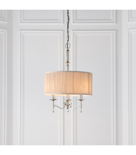 Stanford 3 Light Multi Arm Ceiling Pendant Chandelier Polished Nickel E14-2