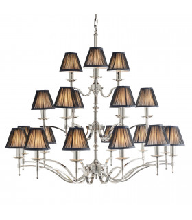 Stanford 21 Light Multi Arm Chandelier Polished Nickel Plate Finish E14-1