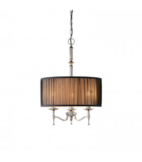 Stanford 3 Light Multi Arm Ceiling Pendant Chandelier Polished Nickel E14-1