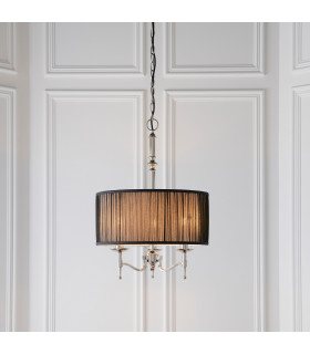Stanford 3 Light Multi Arm Ceiling Pendant Chandelier Polished Nickel E14-2